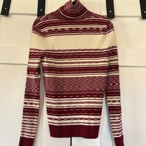 Tory Burch Red and Ivory Sweater